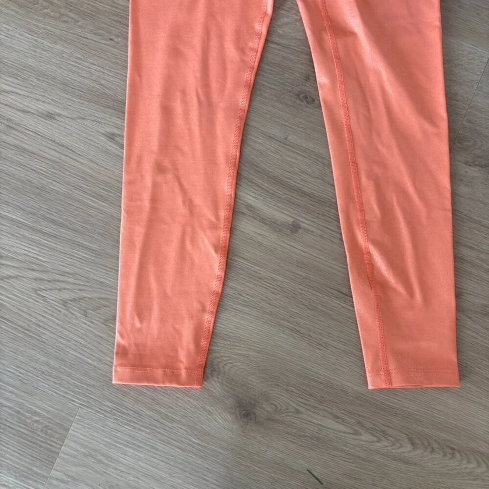 ** Beyond Yoga Orange Sparkle Leggings Midi High Waisted size small workout
